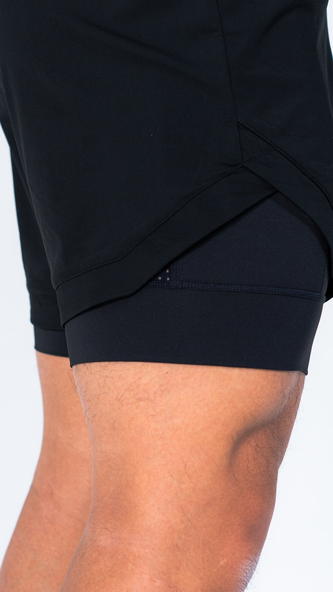 Lined Tech Shorts V2 5" Inseam (Black)