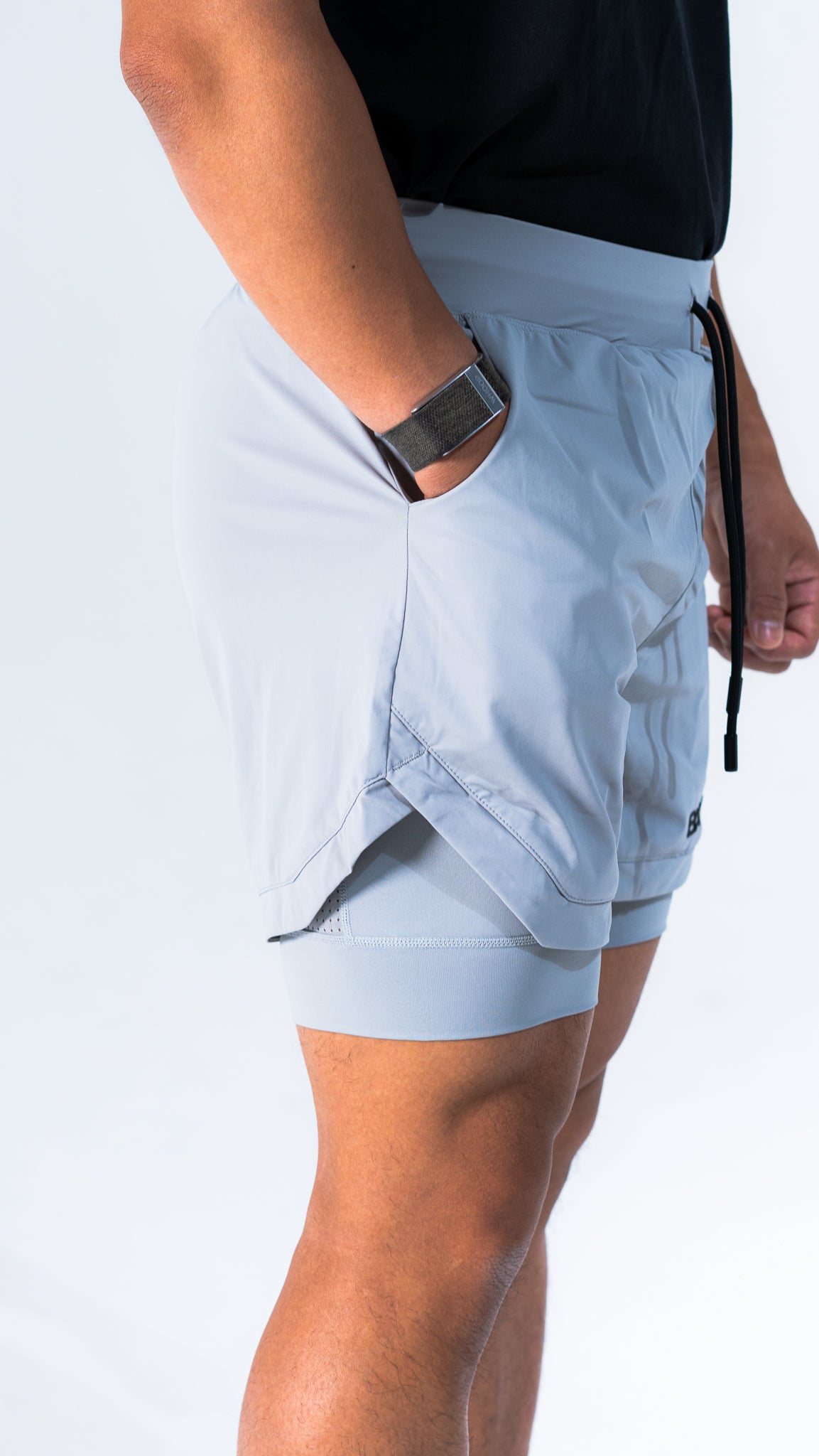 Lined Tech Shorts 5" Inseam (Slate Gray)