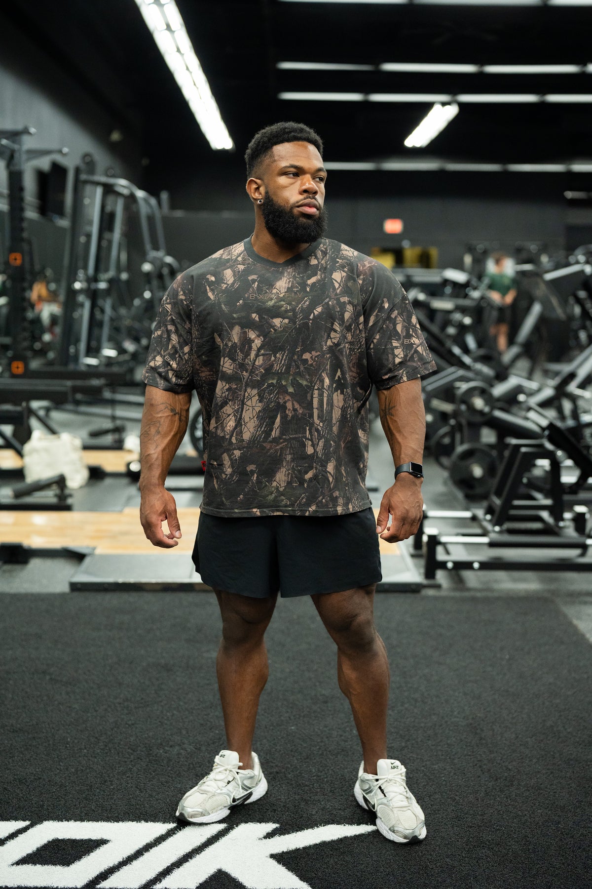 Bxactiv Dark Camo Boxy-Oversized Tee (Size up for more Oversized Fit)