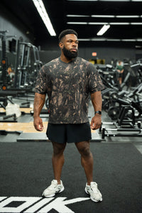 Bxactiv Dark Camo Boxy-Oversized Tee (Size up for more Oversized Fit)