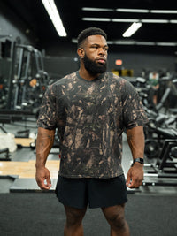 Bxactiv Dark Camo Boxy-Oversized Tee (Size up for more Oversized Fit)